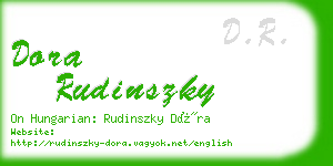 dora rudinszky business card